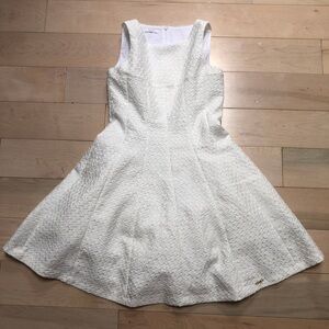 LIU JO White textured Sleeveless Dress